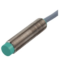 Pepperl&plus;Fuchs Inductive Proximity Metal Barrel Sensor; 12mm; Non-Embeddable; 10-30VDC; NO; PNP; 2m Potted Cable